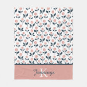 Geborduurd Bloemen fleece deken (Voorkant)