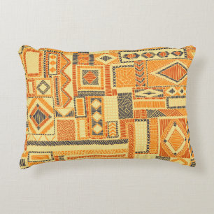Geborduurd Bohemian Patchwork Naadloos Patroon Accent Kussen