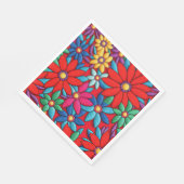 Geborduurd Daisy Design Servet (Hoek)