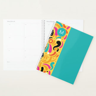 Geborduurd Kleurig Abstract Planner