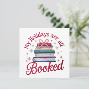 Geborduurd Mijn Vakanties Zijn Geboekt Kerstboeken Feestdagenkaart