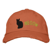 Geborduurd zwart kattengestoord Pet