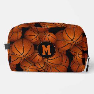 Geborduurde basketbalpatroon toilettasje