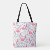 Geborduurde Bloem Tote Tas (Achterkant)