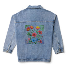 Geborduurde bloemen denim jassen