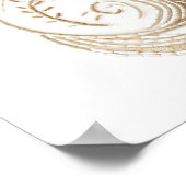 Geborduurde Boho Kat Poster Neutraal Minimalistisc (Hoek)