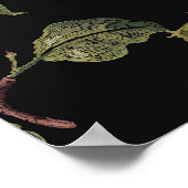 Geborduurde Datura bloemen: botanische kunst Poster (Hoek)