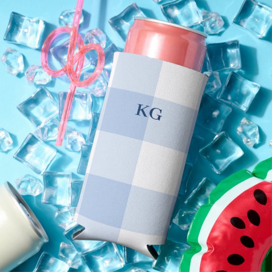 Geborduurde Gingham Blauw (Insitu Zomer)