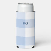 Geborduurde Gingham Blauw (Seltzer Voorkant)