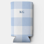 Geborduurde Gingham Blauw (Achterkant)