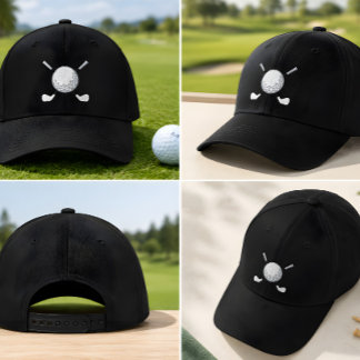 Geborduurde Golfbal & Clubs Muts Golf Liefde Pet