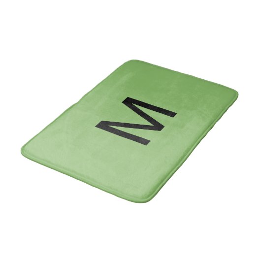 Geborduurde groene badmat met pistache-kleur (Gekanteld)