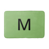 Geborduurde groene badmat met pistache-kleur (Voorkant)