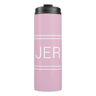 Geborduurde Initialen Drinkglas Chic Meisjesachtig Thermosbeker