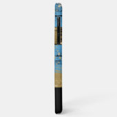 Geborduurde Initialen Zwart Blauw Goud Case-Mate iPhone Case (Achterkant/links)