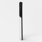 Geborduurde initialen Zwart-wit retro Case-Mate iPhone Case (Achterkant/links)