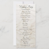 Geborduurde kant bruiloft programma (Achterkant)