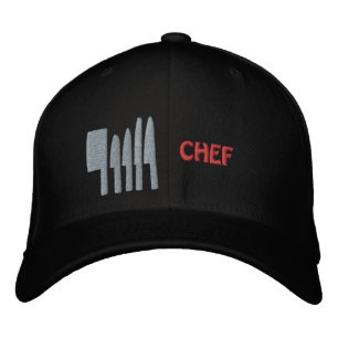 Geborduurde kap voor chef-koks pet