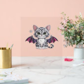 geborduurde kattenbat Classic T-Shirt Acryl Bord (Huwelijk)