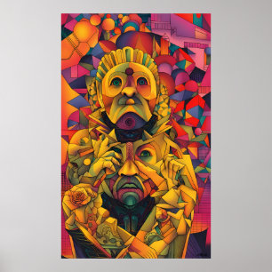 Geborduurde koninklijke poster