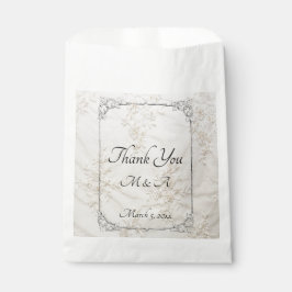 Geborduurde Lace Wedding Favoriete Tassen Bedankzakje