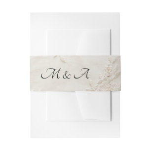Geborduurde Lace Wedding Invitation Belly Band Uitnodigingen Wikkel