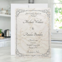 Geborduurde Lace Wedding Invitation