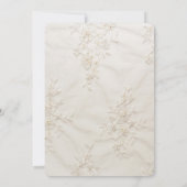 Geborduurde Lace Wedding Save the Date Kaart (Achterkant)