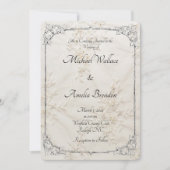 Geborduurde Lace Wedding Save the Date Kaart (Voorkant)