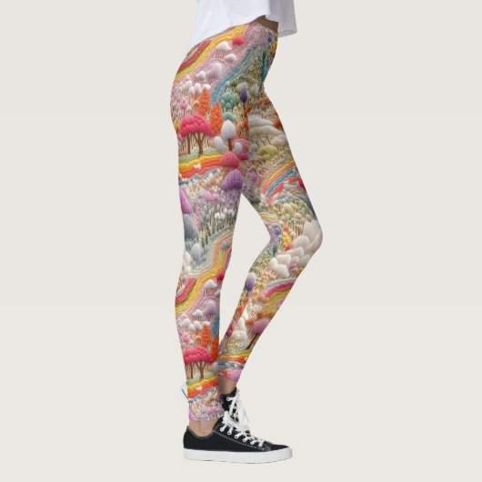 Geborduurde Magical Valley Leggings - Schattige (Rechts)
