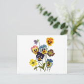 Geborduurde Parade van Pansies Briefkaart (Staand voorkant)