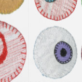 Geborduurde regenboogoogbollen behang (Zoom)