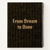 Geborduurde Sugar Skull Herfst Flowers Pastel Goth Notitieboek (Achterkant)