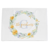 Geborduurde Waterverf Paardenbloem Cadeautas (Voorkant)