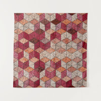 Geborduurde zeshoeken: Bohemian Patchwork Print.