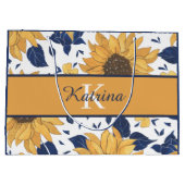 Geborduurde Zonnebloem Cadeautas (Achterkant)