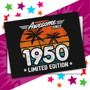 Geboren 1950 Limited Edition Retro Geweldig Sinds Briefkaart