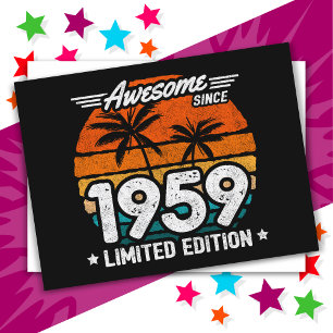 Geboren 1959 Limited Edition Retro Geweldige sinds Briefkaart