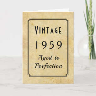  geboren 1959 of Any Yr Naam toevoegen Verjaardag Kaart