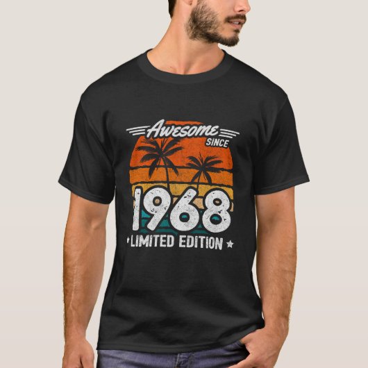 Geboren 1968 Limited Edition Retro Geweldige sinds T-shirt (Voorkant)
