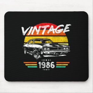 Geboren 1986 40ste verjaardag vintage spierballen muismat