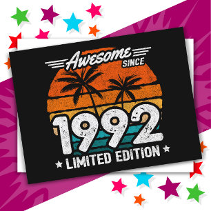 Geboren 1992 Limited Edition Retro Geweldig Sinds Briefkaart