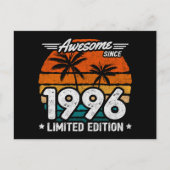 Geboren 1996 Limited Edition Retro Geweldig Sinds Briefkaart (Voorkant)