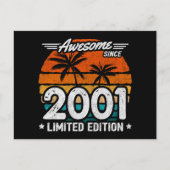 Geboren 2001 Limited Edition Retro Geweldig Sinds  Briefkaart (Voorkant)