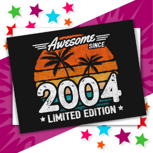 Geboren 2004 Limited Edition Retro Geweldig Sinds Briefkaart