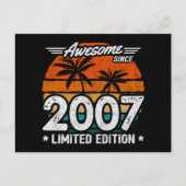 Geboren 2007 Limited Edition Retro Geweldig Sinds Briefkaart (Voorkant)