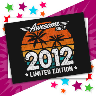 Geboren 2012 Limited Edition Retro Geweldig Sinds  Briefkaart