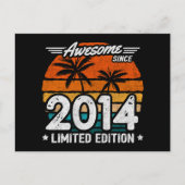 Geboren 2014 Limited Edition Retro Geweldige sinds Briefkaart (Voorkant)