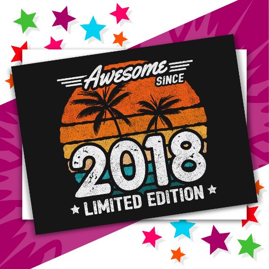 Geboren 2018 Limited Edition Retro Geweldig Sinds Briefkaart