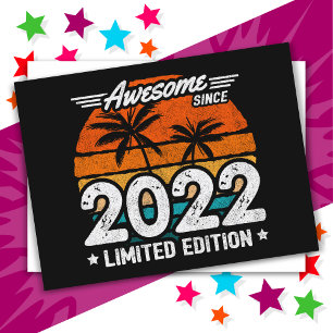 Geboren 2022 Limited Edition Retro Geweldig Sinds  Briefkaart